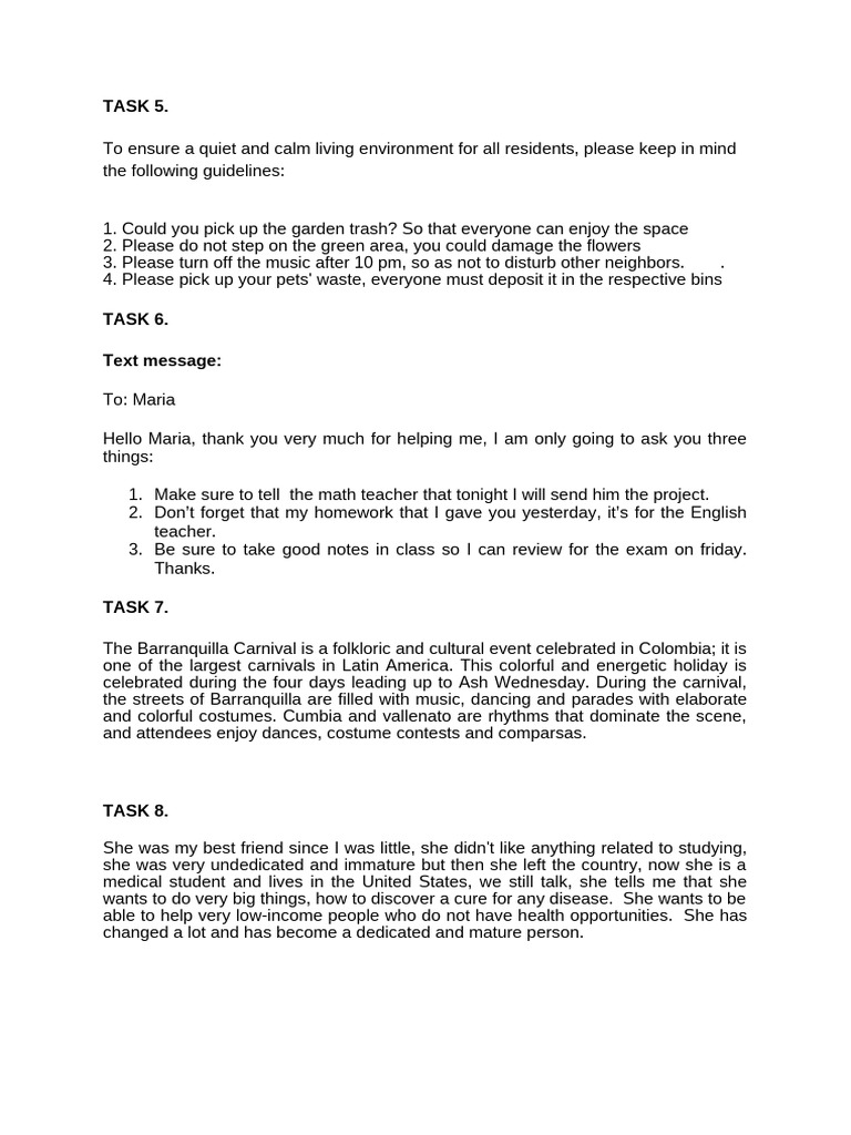 TASK 5 To 8 - A2 | PDF