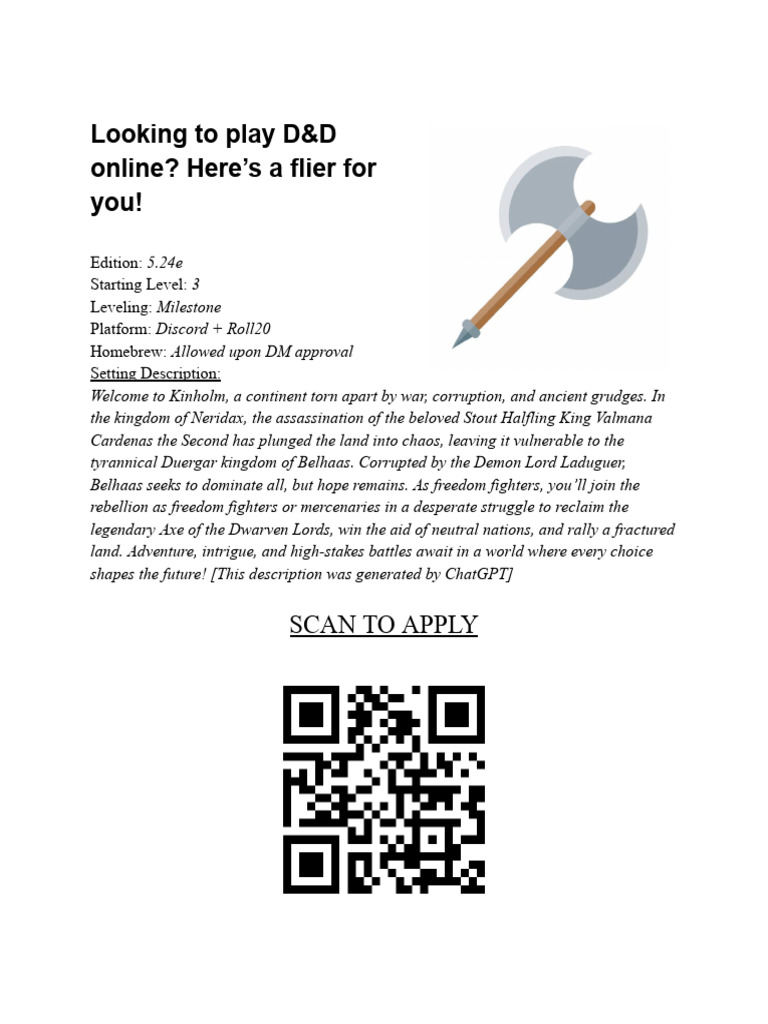 Looking To Play D&D Online | PDF