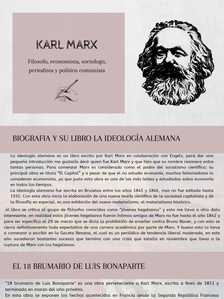 Biografía y obras de Karl Marx | PDF | Karl Marx | Comunismo
