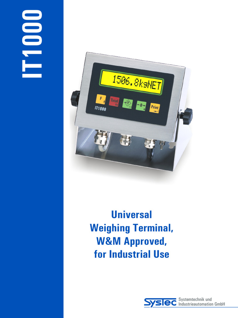 IT1000 Universal Industrial Weighing Terminal | PDF | Personal ...