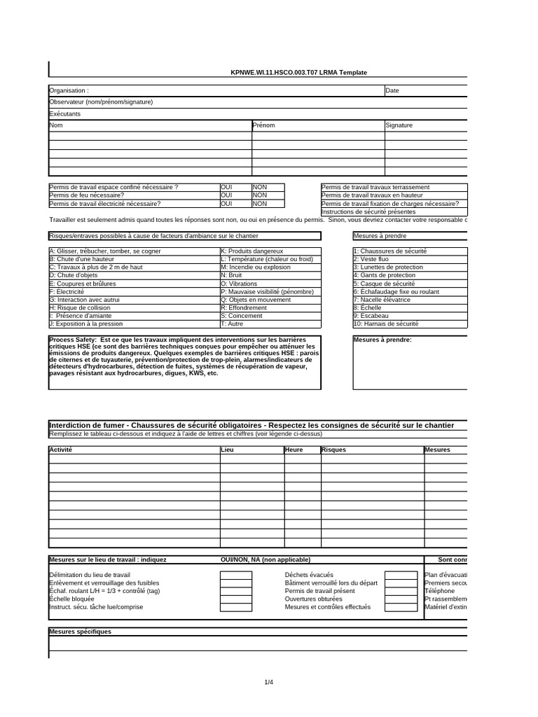 Modèle LMRA pour Sécurité au Travail | PDF | Sécurité