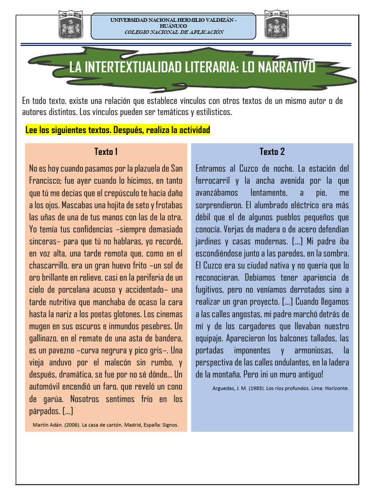 Ejemplos de Intertextualidad Literaria | PDF | Literatura en español