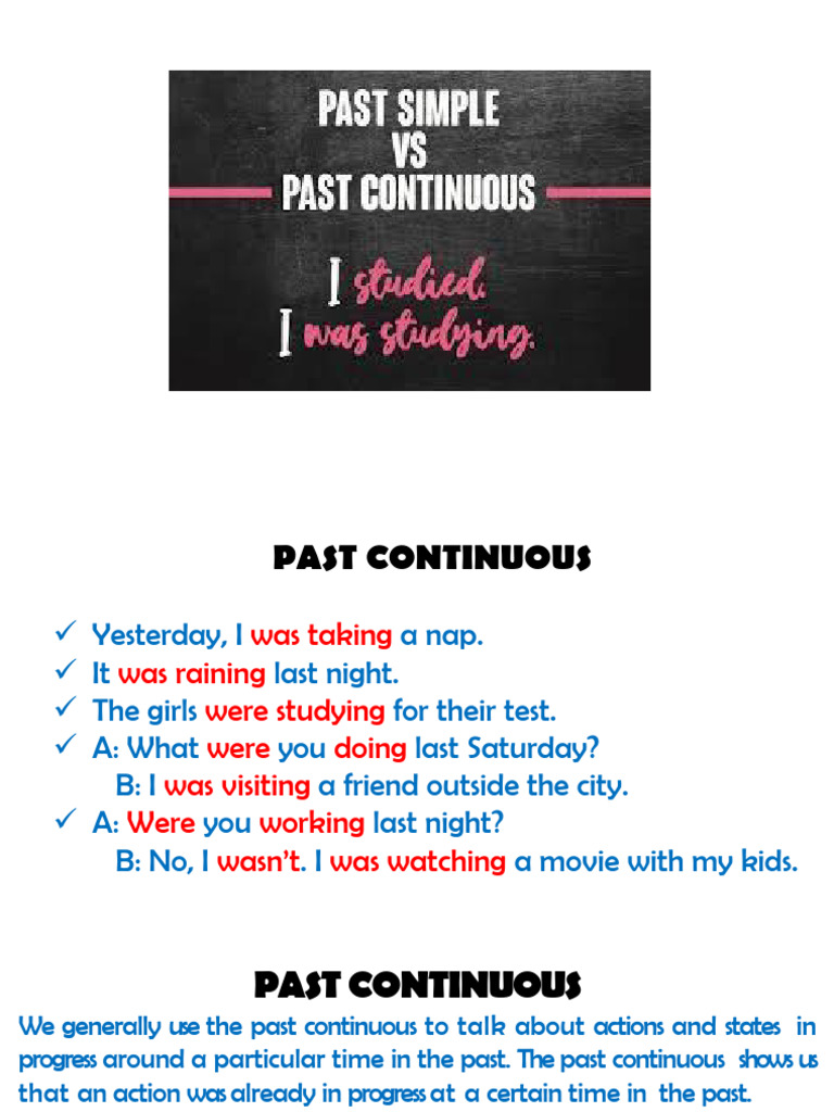 Understanding Past Continuous Tense | PDF