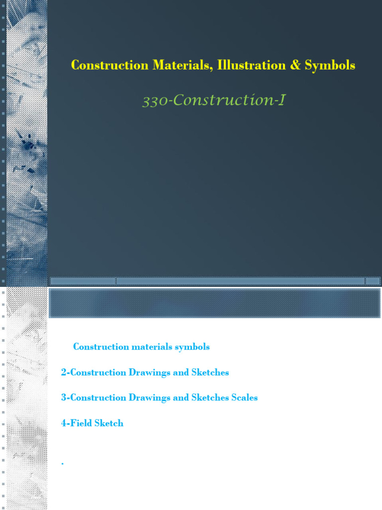 Construction Materials Symbols Guide | PDF | Drawing | Cognition