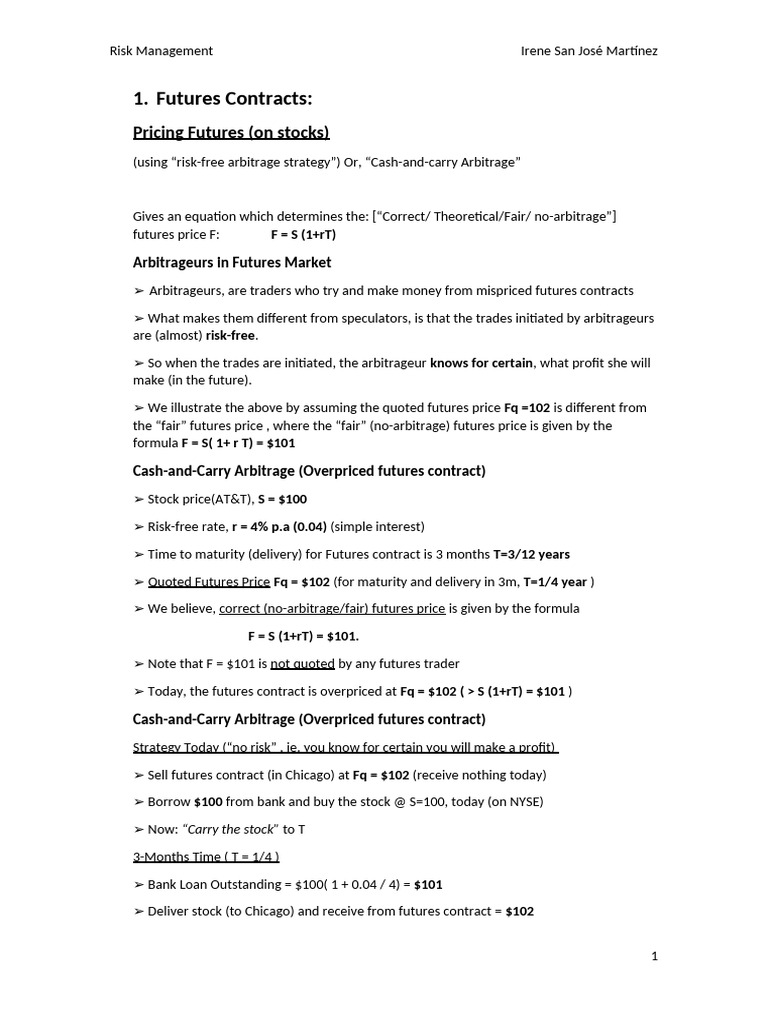 Futures and Options Risk Management | PDF | Futures Contract | Option ...