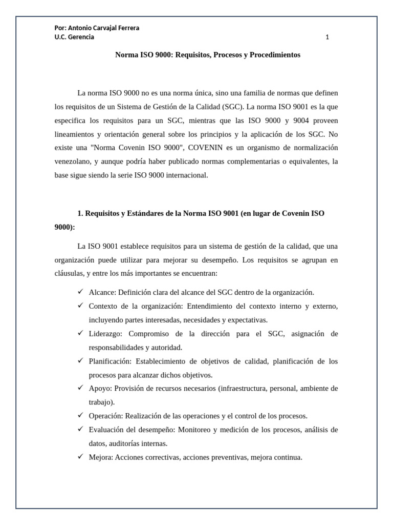 Alcance de la Norma ISO 9000 en SGC | PDF | Calidad (comercial) | Logística