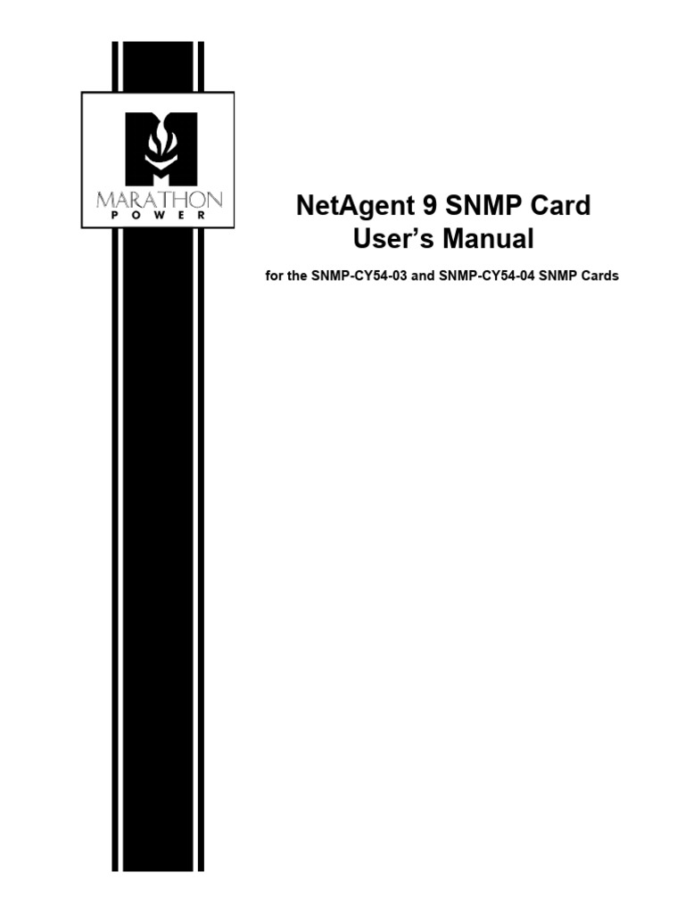 NetAgent 9 SNMP Card User Manual | PDF | Ip Address | Data Transmission