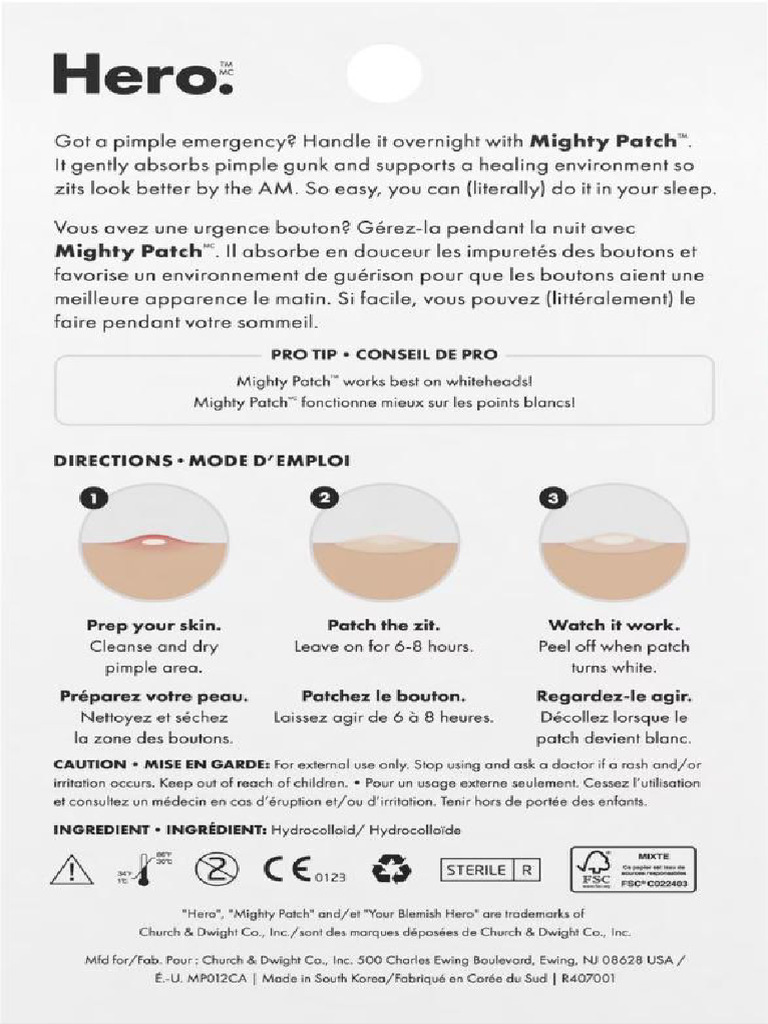 Mighty Patch Instructions | PDF