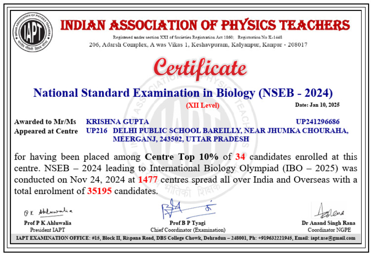 NSEB 2024 Results and Details | PDF