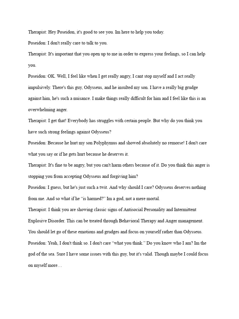 Mock Therapy Script | PDF