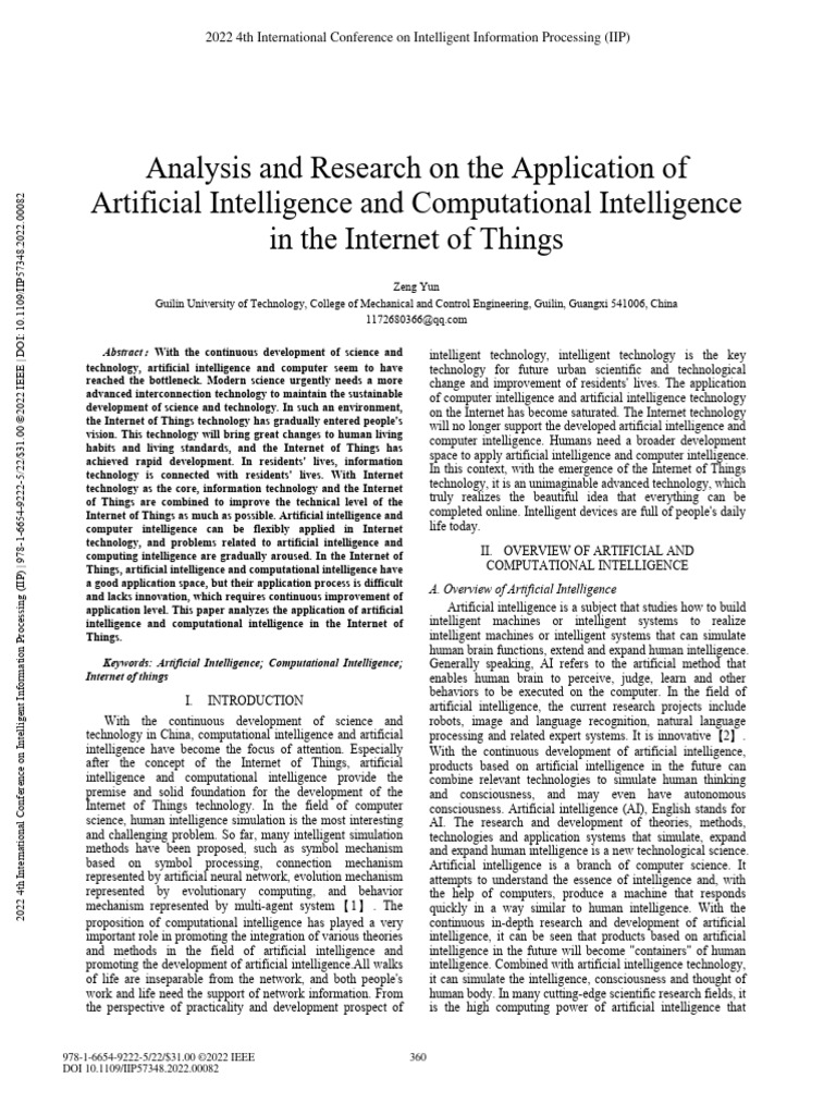 Analysis and Research On The Application of Artificial Intelligence and ...