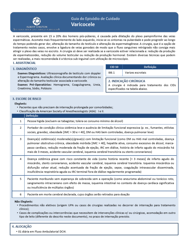 Guia Completo sobre Varicocele e Cirurgia | PDF | Doenças e distúrbios ...