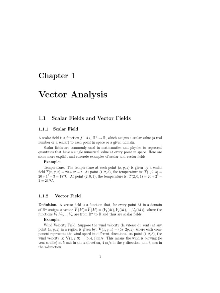 Vector Analysis: Fields and Gradients | PDF | Divergence | Flux