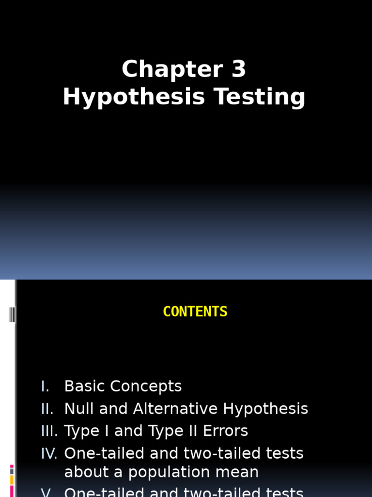 Hypothesis Testing Fundamentals Pdf Type I And Type Ii Errors