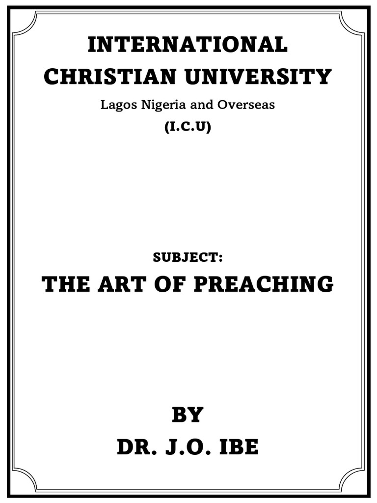 ТНЕ ART 0F PREACHING | PDF | Sermon | Homiletics