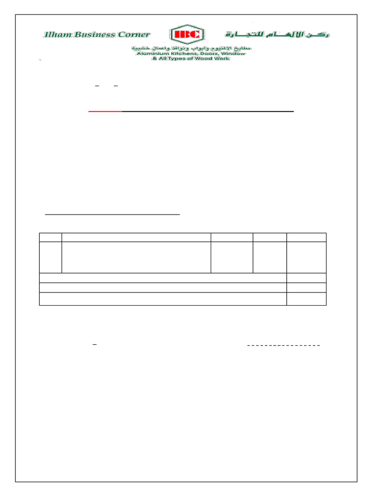 Kitchen Counter Top Quotation 2024 | PDF