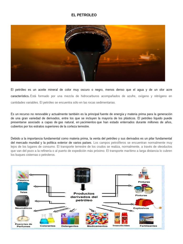 Proceso y Usos del Petróleo en la Industria | PDF | Petróleo | Petroquímico
