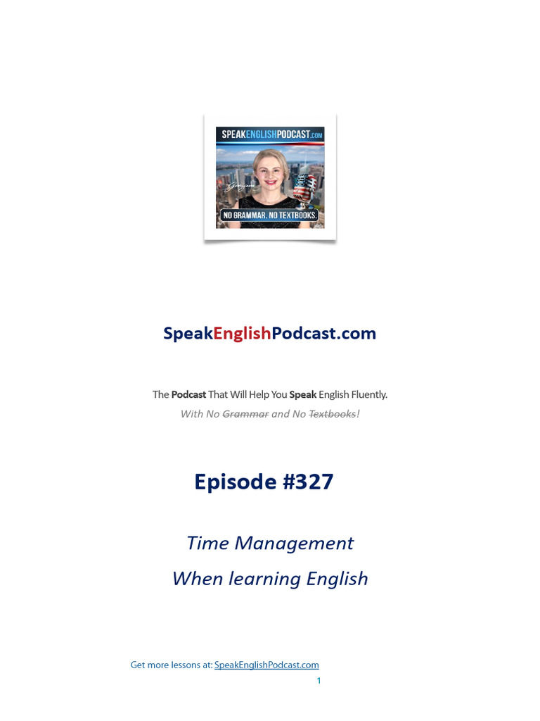 Time Management for Learning English | PDF