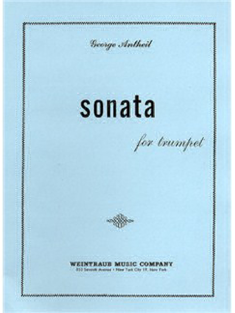 Sonatina For Violin And Cello De George Antheil » Partitions