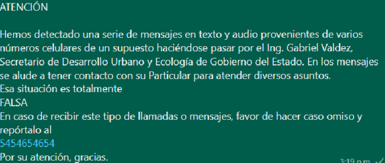 Alerta sobre suplantación de identidad | PDF