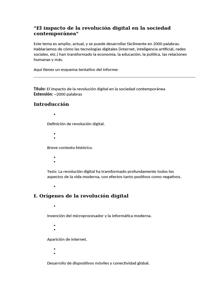 Impacto de la revolución digital en la sociedad | PDF | Edad de ...