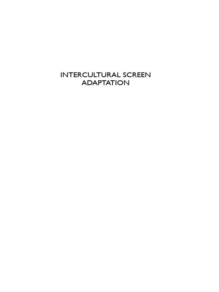 Intercultural Screen Adaptation Insights | PDF