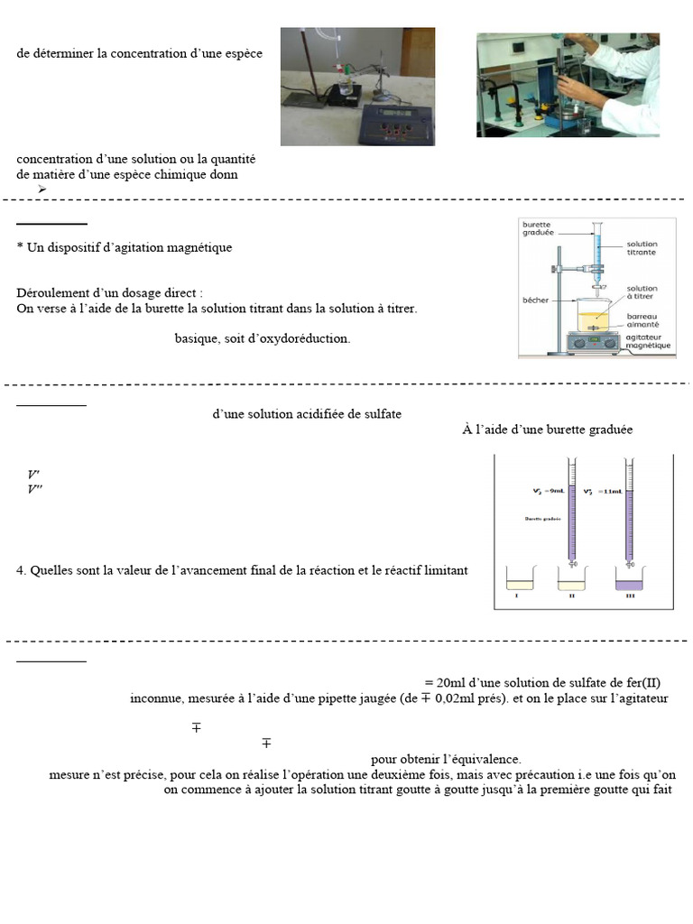 Dosage chimique : principes et méthodes | PDF | Titrage | Chimie