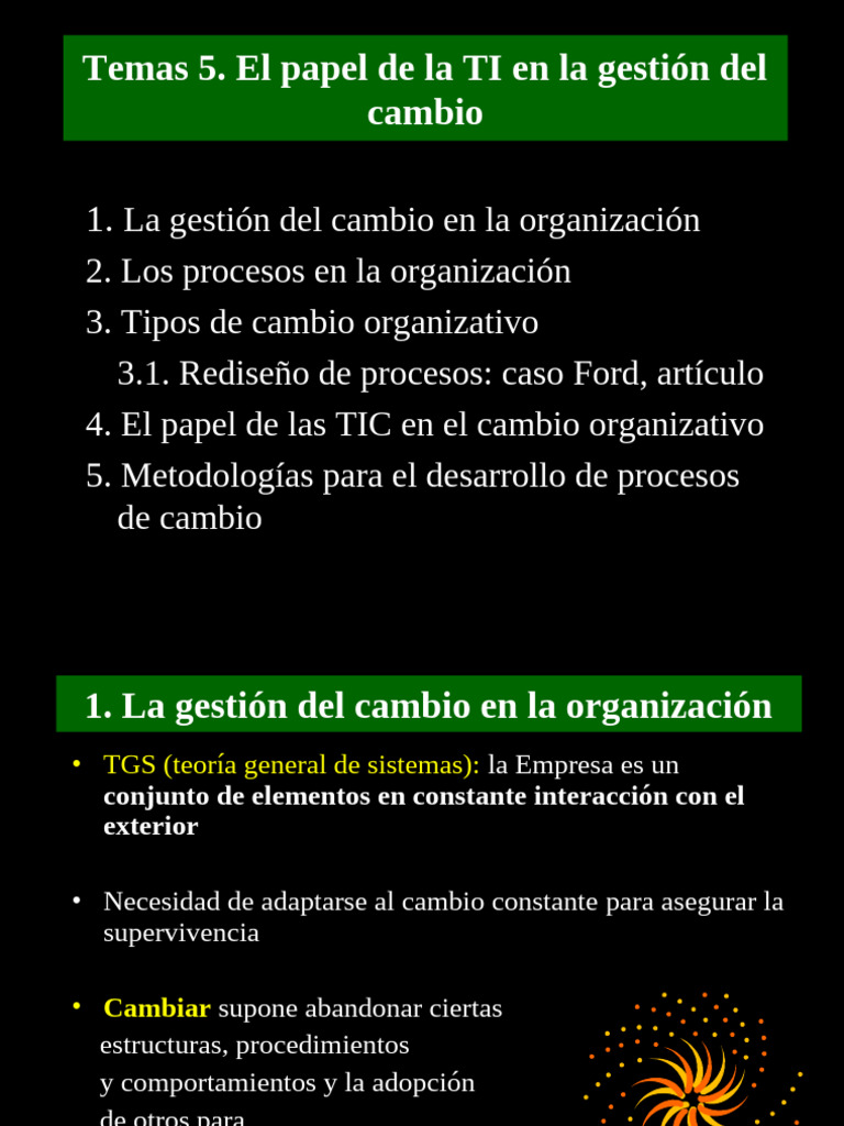Gestión del Cambio y TIC en Organizaciones | PDF | Toma de decisiones