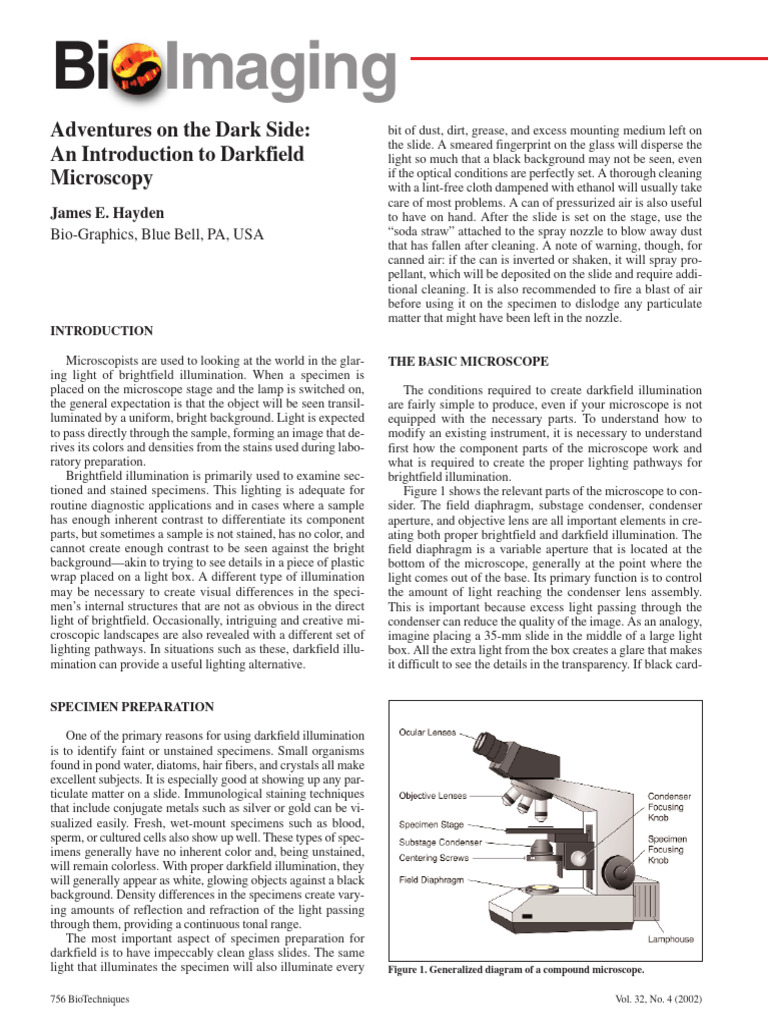 Darkfield Microscopy Explained | PDF | Aperture | Microscopy
