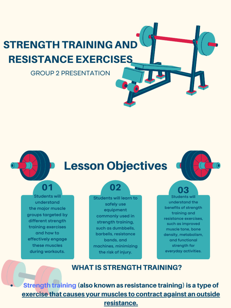 Strength Training and Resistance Exercises | PDF | Strength Training ...