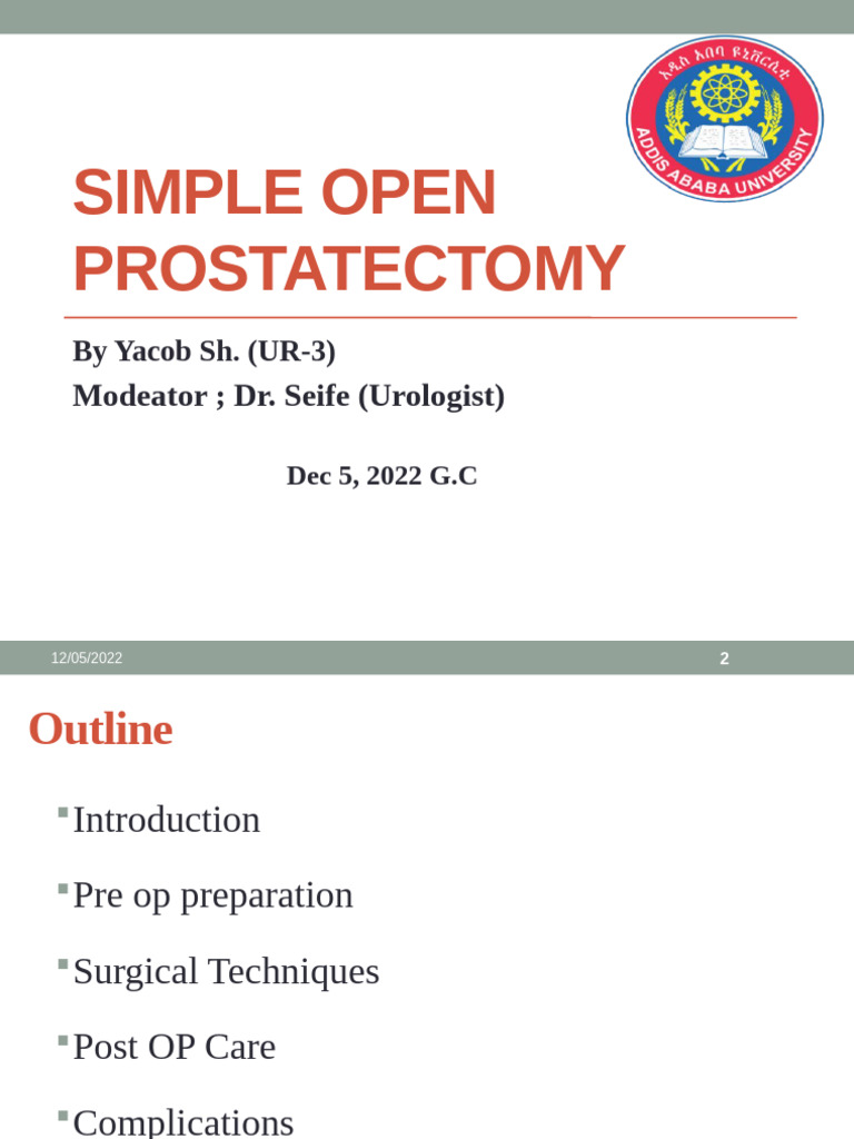 Open Simple Prostatectomy Guide | PDF | Urinary Incontinence | Prostate