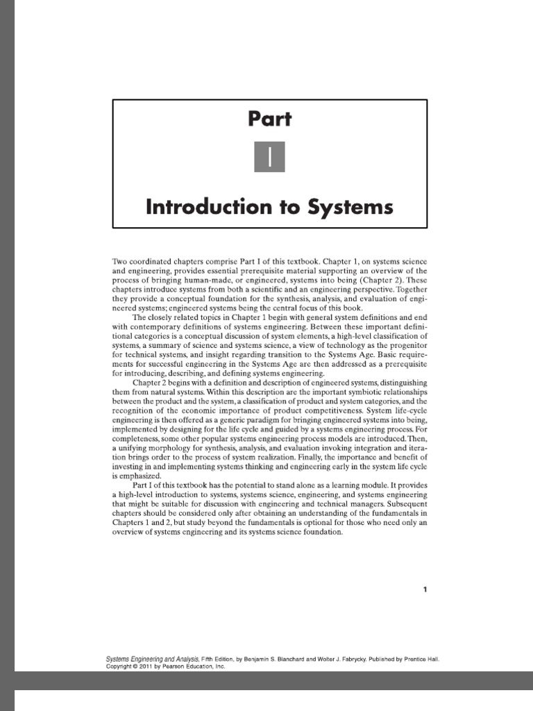 Systems Engineering and Analysis - CH1 | PDF | Science | Engineering