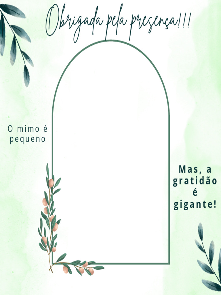 Obrigada Pela Presença!!! | PDF