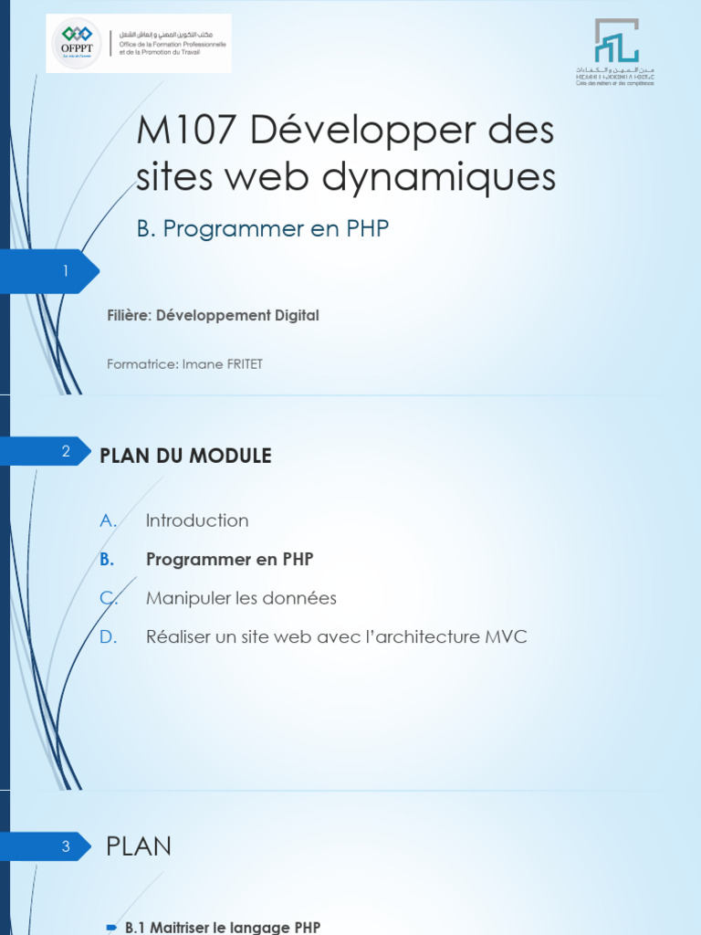 Programmer en PHP : Guide Pratique | PDF | PHP | Variable (informatique)