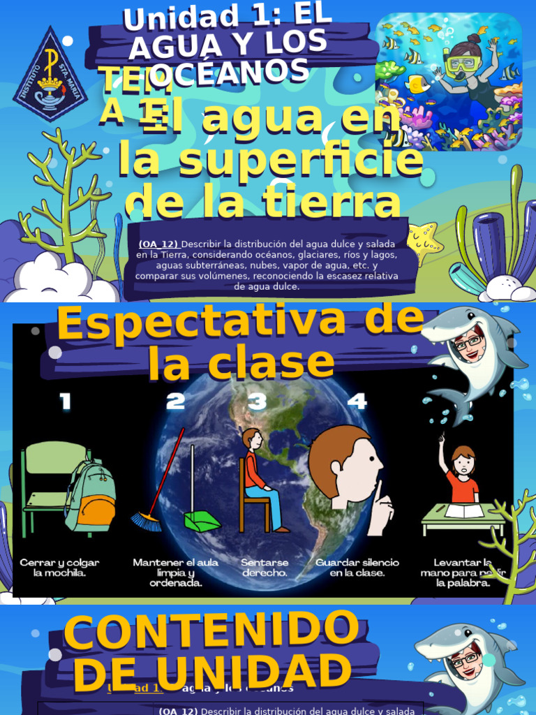 Distribución del Agua en la Tierra | PDF | Agua | Agua dulce