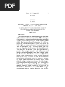 Trump vs. TdA Deportees