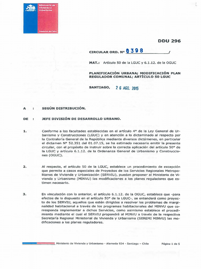 Ddu 296 | PDF | Planificación | Urbanización