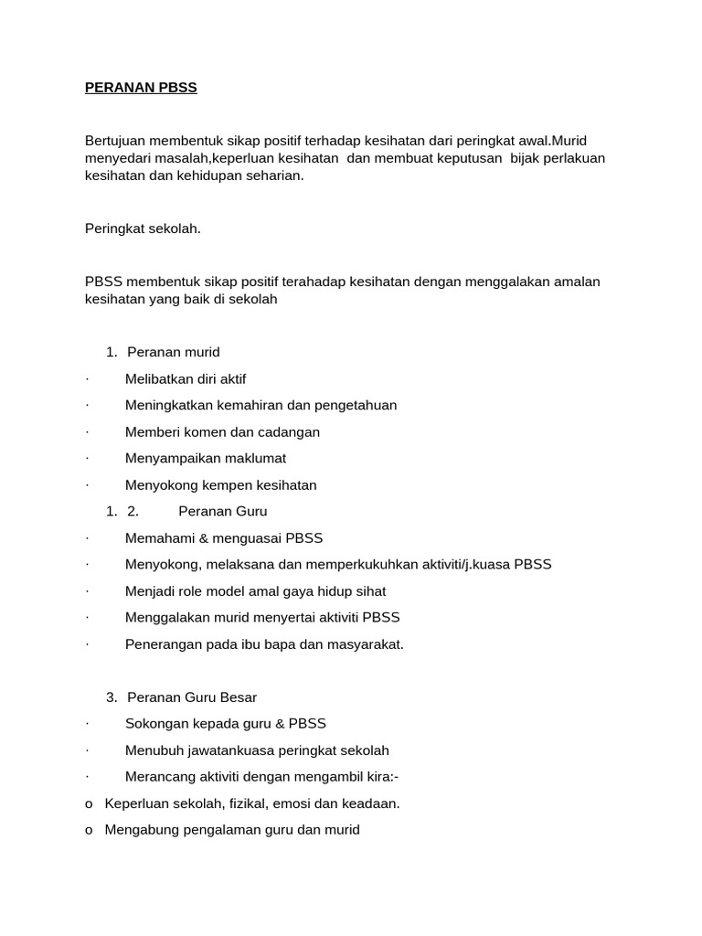 3K at PERANAN PBSS | PDF