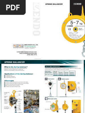 Endo Spring Balancer Overview | PDF | Rope | Manufactured Goods