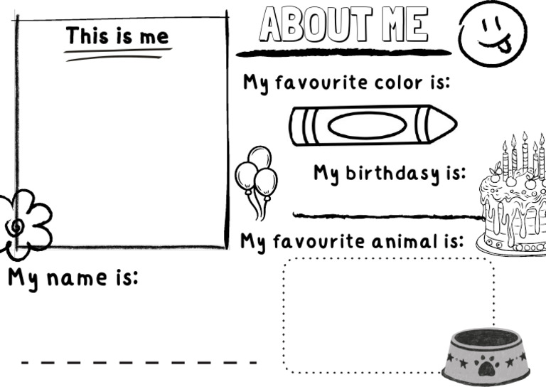 About Me Kids Template | PDF