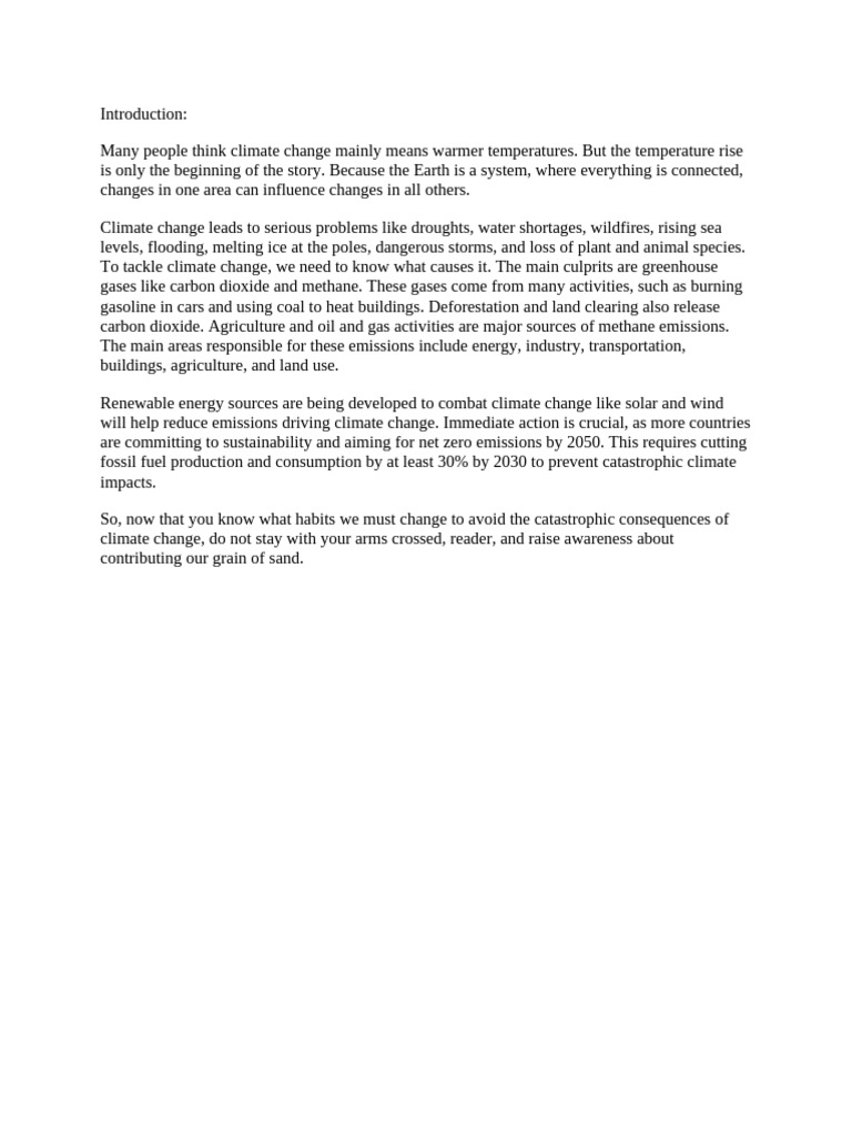 The Impact of Climate Change - Edited | PDF