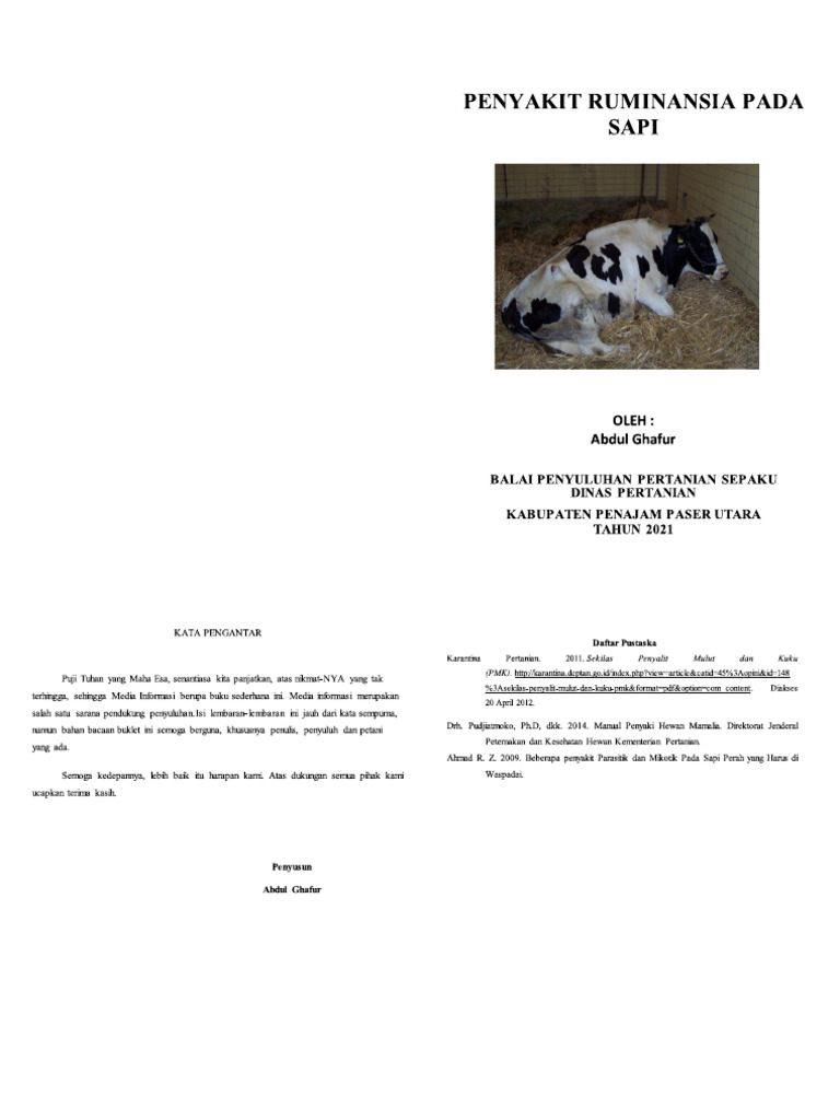 Penyakit Ruminansia Pada Sapi | PDF