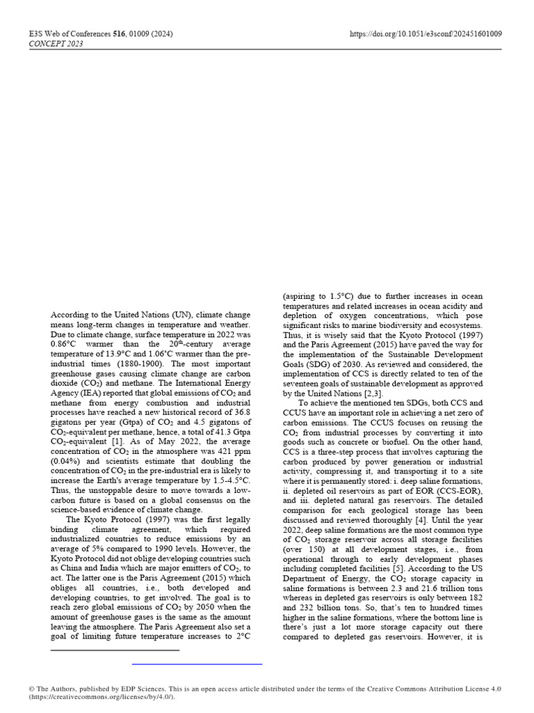 A Review of Global Carbon Capture and Storage CCS | PDF | Carbon ...