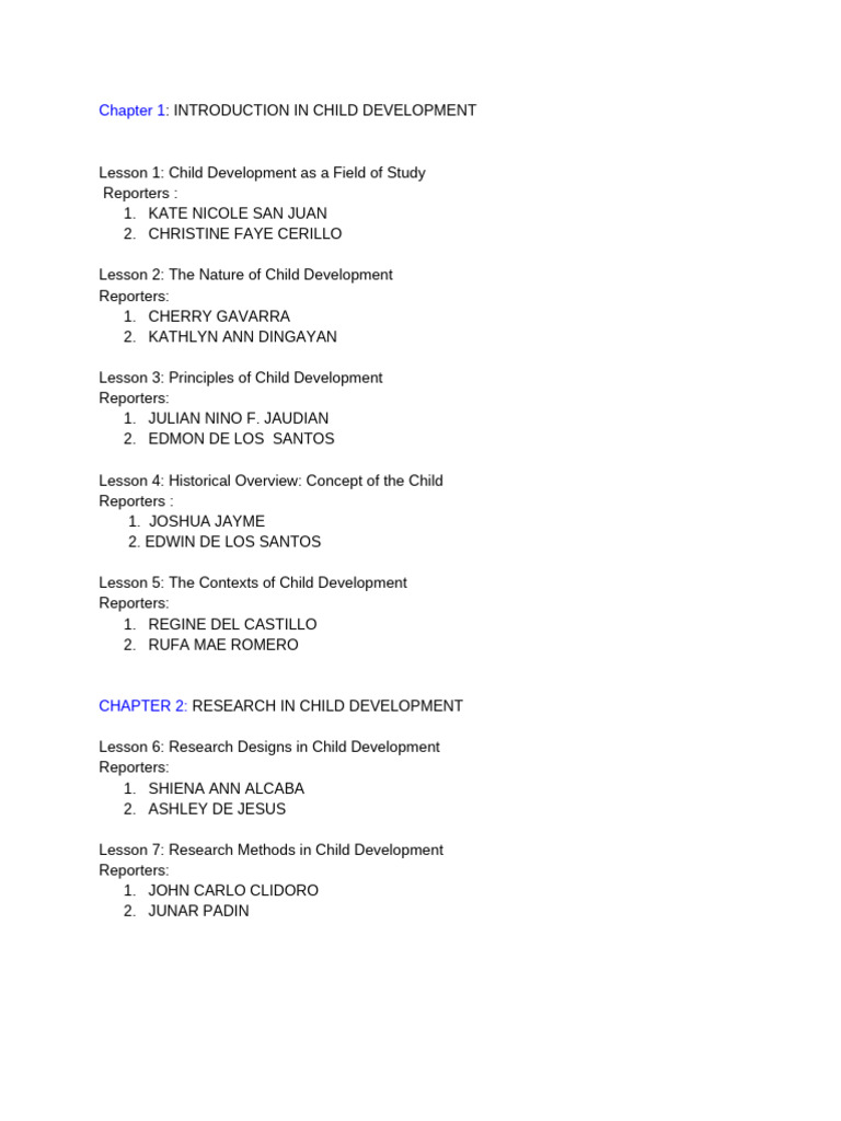 BECED ID Reporters CHILD DEV 2 | PDF | Child Development | Youth