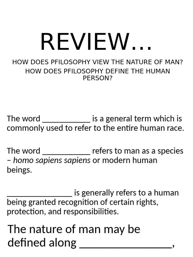 Philosophy on Human Nature and Identity | PDF