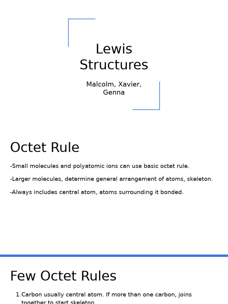 Lewis Structures | PDF | Covalent Bond | Chemical Bond