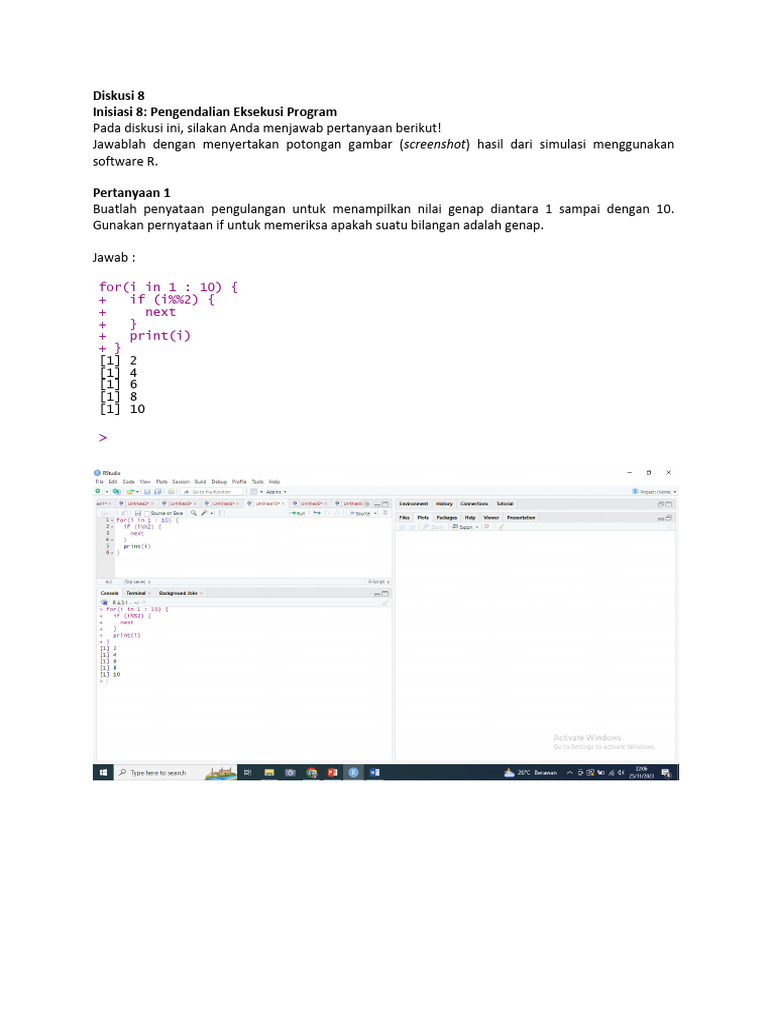 Pengendalian Eksekusi Program R | PDF