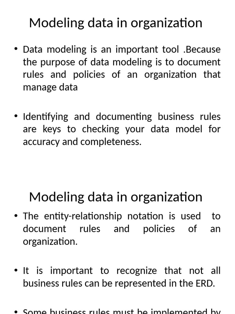 Data Modeling and Business Rules Explained | PDF | Data Model ...