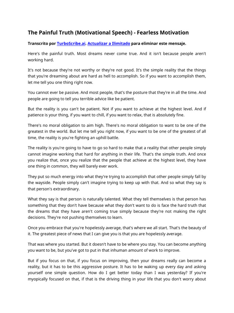 Aggressive Pursuit of Dreams | PDF
