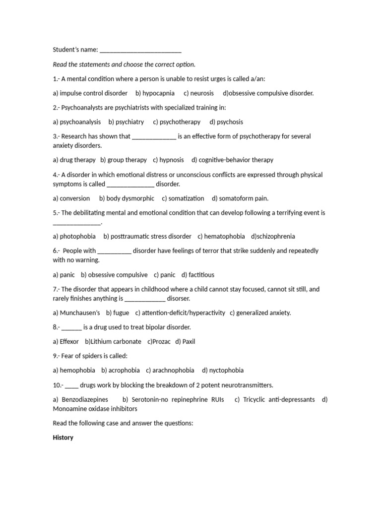 Mental Health | PDF | Mental Disorder | Anxiety